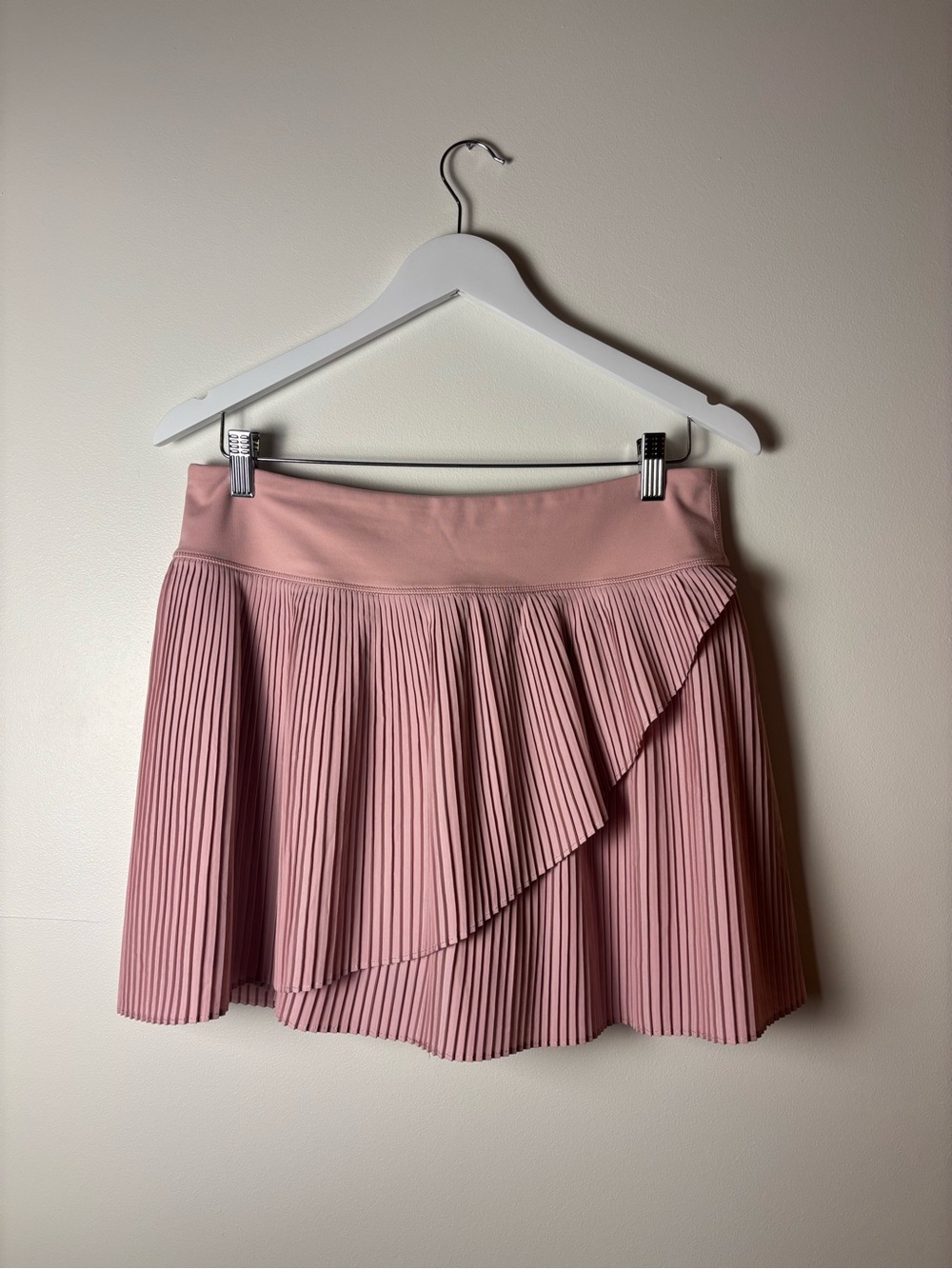 Yogalicious Blush Pink Pleated Mini Skirt, size XL